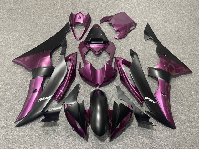 Carenados Moto Yamaha YZF R6 2008-2016 - Púrpura Negro Mate
