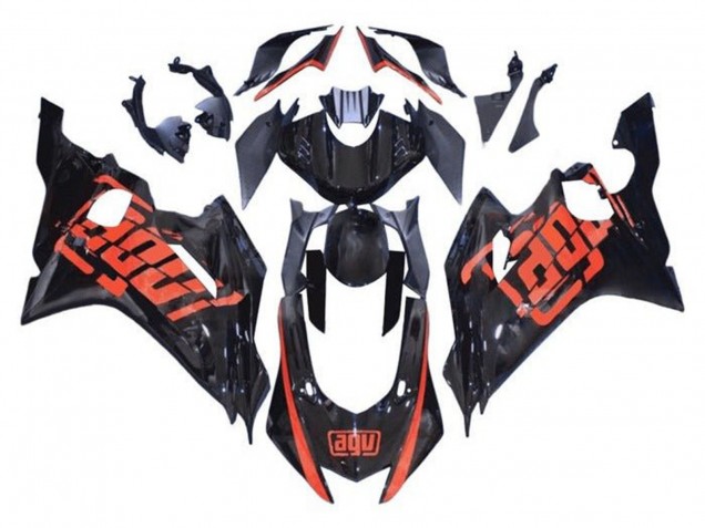 Carenados Moto Yamaha YZF R6 2017-2025 - Negro Brillante Rojo AGV