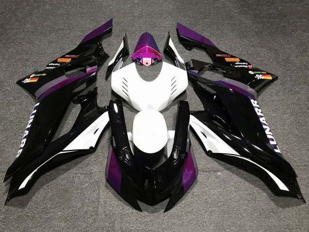 Carenados Moto Yamaha YZF R6 2017-2025 - Blanco Púrpura Negro Brillante