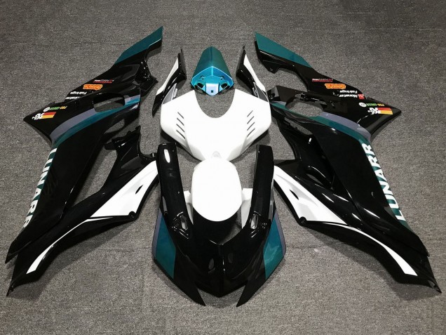 Carenados Moto Yamaha YZF R6 2017-2025 - Blanco Azul Verdoso Negro Brillante