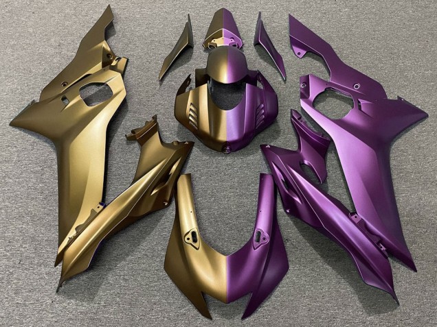 Carenados Moto Yamaha YZF R6 2017-2023 - Oro Mate Púrpura Dividir