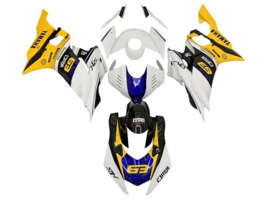 Carenados Moto Yamaha YZF R6 2017-2025 - Blanco Amarillo Azul Negro