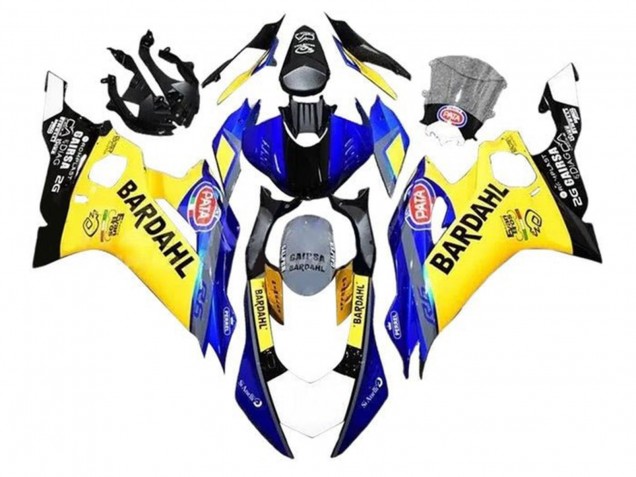 Carenados Moto Yamaha YZF R6 2017-2025 - Amarillo Azul Negro Bardahl
