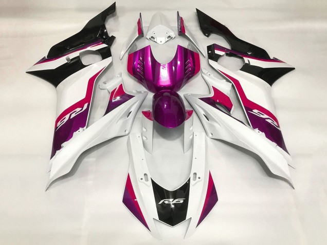 Carenados Moto Yamaha YZF R6 2017-2025 - Blanco Rojo Púrpura Negro