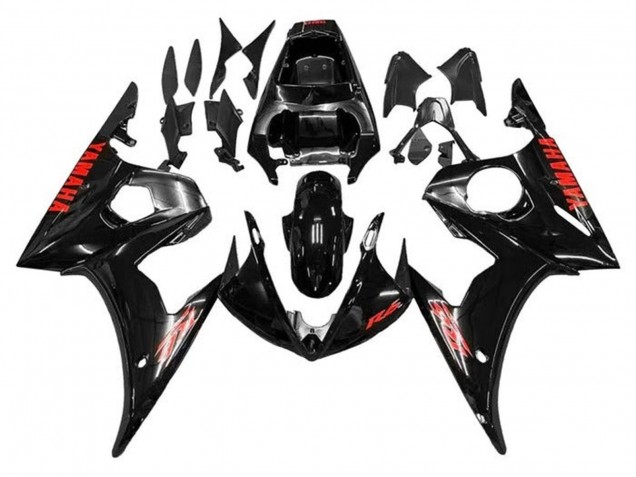 Carenados Moto Yamaha YZF R6 2005 - Negro Brillante Rojo