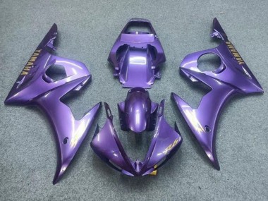 Carenados Moto Yamaha YZF R6 2003-2004 - Púrpura Oro Calcomanías