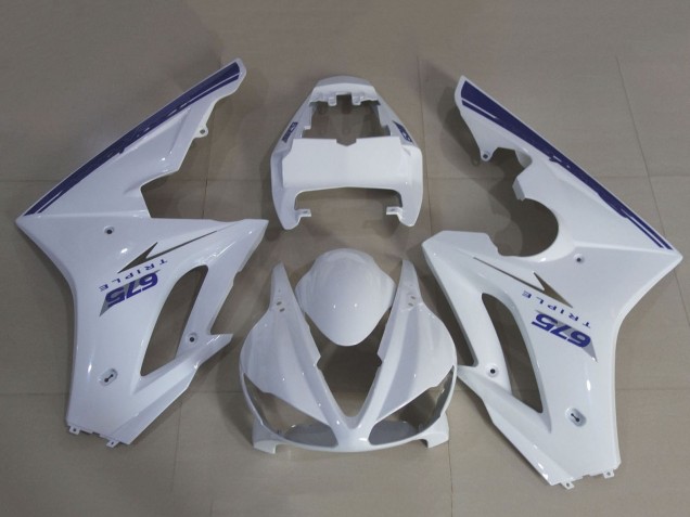 Kits Carenado Moto Triumph Daytona 675 Triple 2009-2012 - Blanco Azul