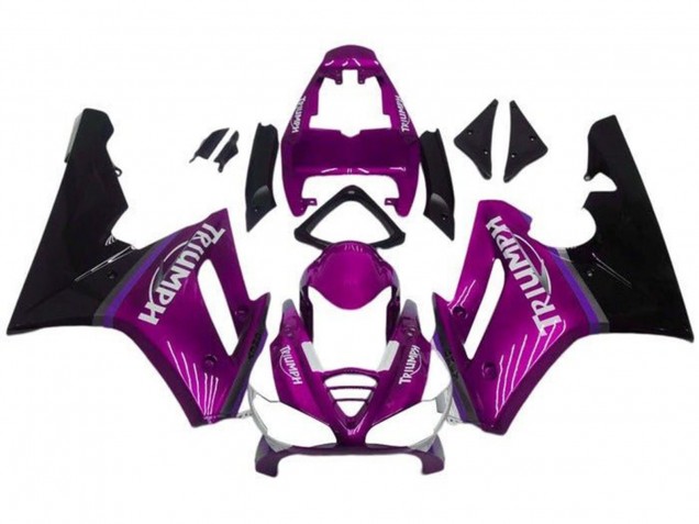 Carenados Moto Triumph Daytona 675 Triple 2009-2012 - Púrpura Negro Brillante