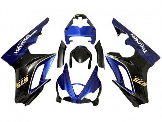 Carenados Moto Triumph Daytona 675 Triple 2009-2012 - Azul Negro Brillante