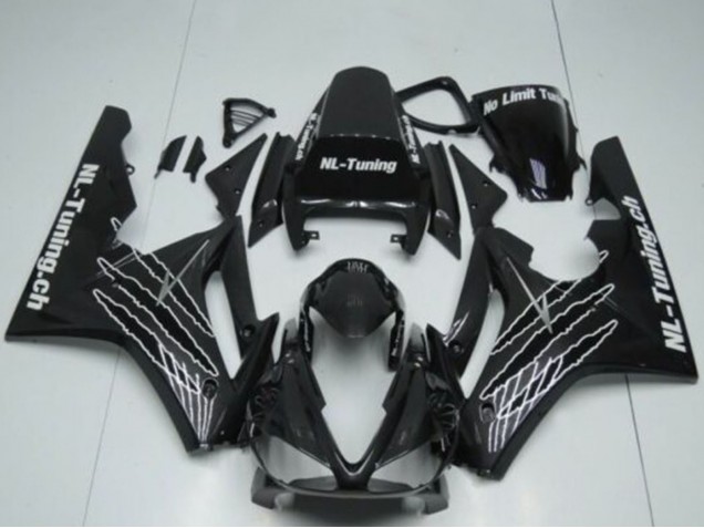 Carenados Moto Triumph Daytona 675 Triple 2009-2012 - Negro Brillante Blanco Claw