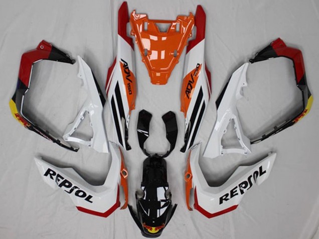 Carenados Moto Honda ADV150 2018-2021 - Blanco Naranja Rojo Amarillo Negro Brillante Repsol