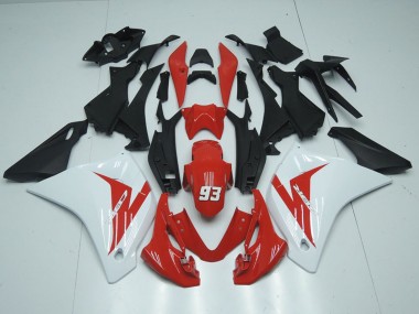 Carenados Moto Honda CBR125R 2011-2016 - Blanco Rojo Negro Mate 93