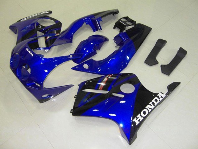 Carenados Moto Honda CBR250RR MC22 1990-1998 - Azul Negro Brillante Blanco Calcomanía
