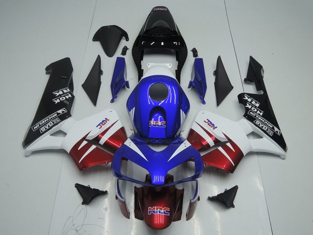 Carenados Moto Honda CBR600RR 2003-2004 - Blanco Rojo Azul Negro Brillante HRC