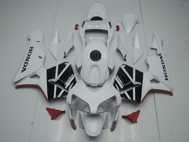 Carenado Moto Honda CBR600RR 2003-2004 - Blanco Negro Brillante