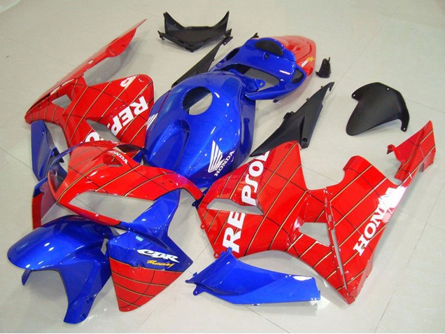 Carenados Moto Honda CBR600RR 2005-2006 - Azul Rojo Spider Man Repsol