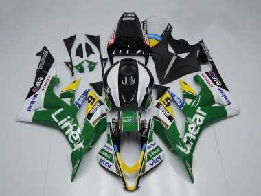 Carenados Moto Honda CBR600RR 2007-2008 - Verde Blanco Negro Brillante Línear