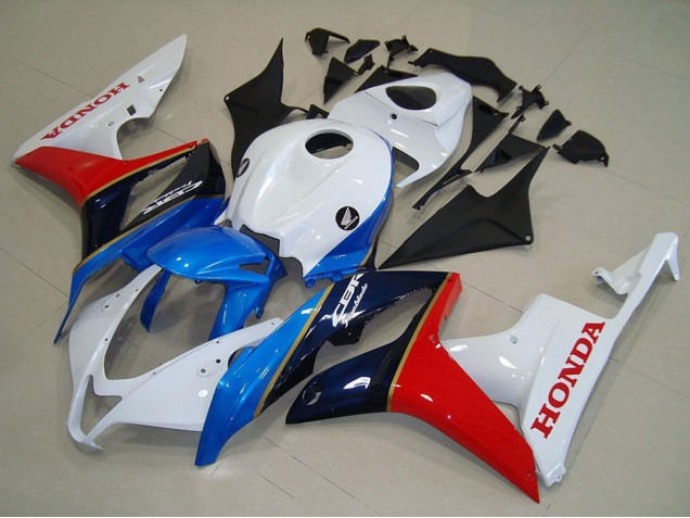 Carenado Moto Honda CBR600RR 2007-2008 - Blanco Azul Rojo Negro Brillante