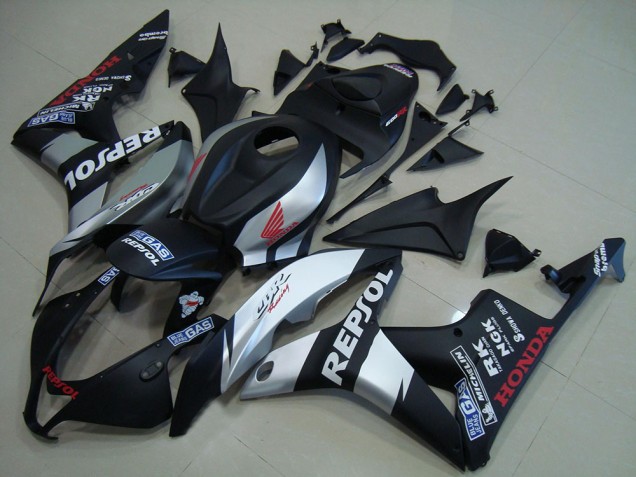 Carenados Moto Honda CBR600RR 2007-2008 - Negro Mate Plata Repsol