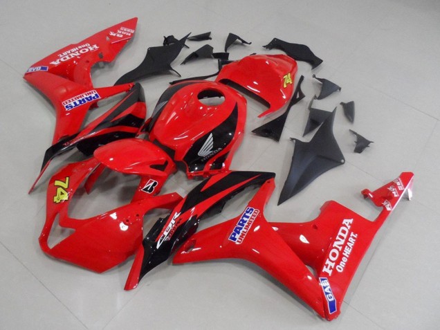 Carenados Moto Honda CBR600RR 2007-2008 - Rojo Negro Brillante Carrera Unlimited Parts 74