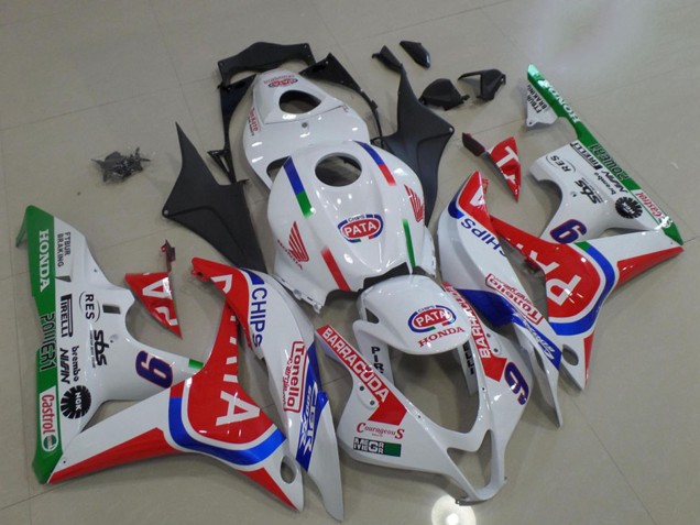 Carenados Moto Honda CBR600RR 2007-2008 - Blanco Rojo Azul Verde Pata 6