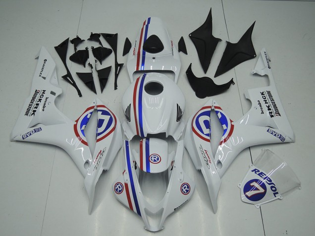 Carenados Moto Honda CBR600RR 2007-2008 - Blanco Rojo Azul R