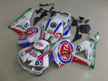 Carenados Moto Honda CBR600RR 2013-2026 - Blanco Rojo Azul Pata 65