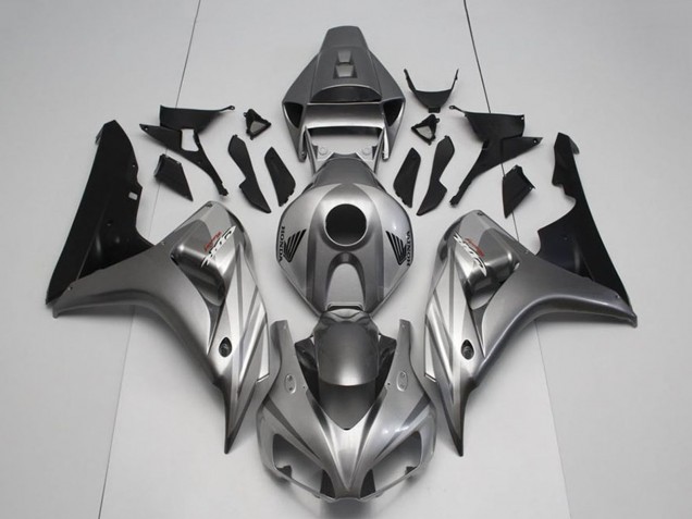 Kits Carenado Moto Honda CBR1000RR 2006-2007 - Plata Negro Brillante