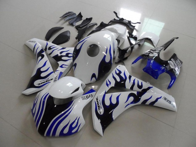 Carenados Moto Honda CBR1000RR 2008-2011 - Blanco Azul Llama Carrera
