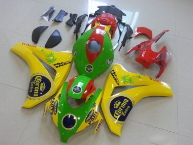 Carenados Moto Honda CBR1000RR 2008-2011 - Amarillo Verde Rojo Negro Corona
