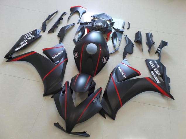 Carenados Moto Honda CBR1000RR 2012-2016 - Negro Mate Rojo Raya