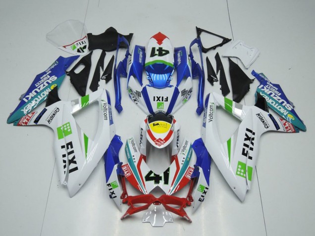 Carenados Moto Suzuki GSXR 1000 2009-2016 - Blanco Azul Rojo Amarillo Verde Fixi 41