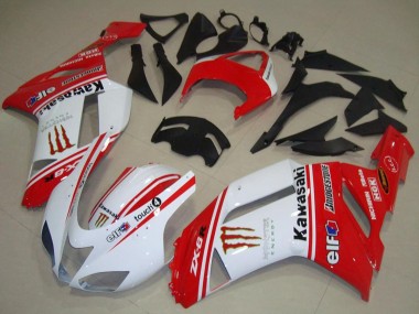 Carenados Moto Kawasaki ZX6R 2007-2008 - Rojo Blanco