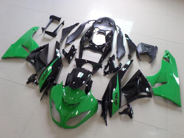 Carenado Moto Kawasaki ZX6R 2009-2012 - Verde Negro Brillante