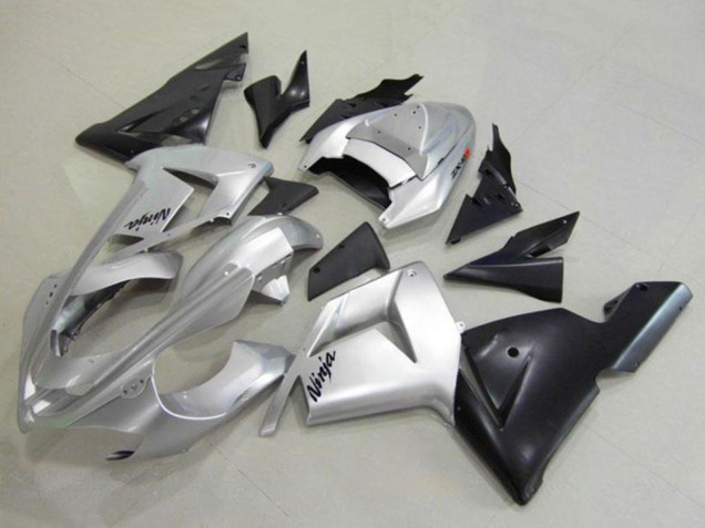 Carenado Moto Kawasaki ZX10R 2004-2005 - Plata Negro Ninja