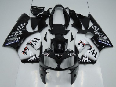 Carenados Moto Kawasaki ZX12R 2002-2006 - Negro Brillante Blanco West
