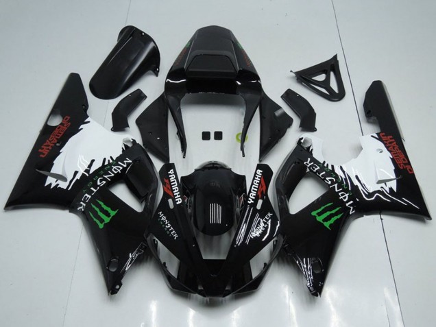Carenados Moto Yamaha YZF R1 2000-2001 - Negro Brillante Blanco Rojo Verde Monstruo