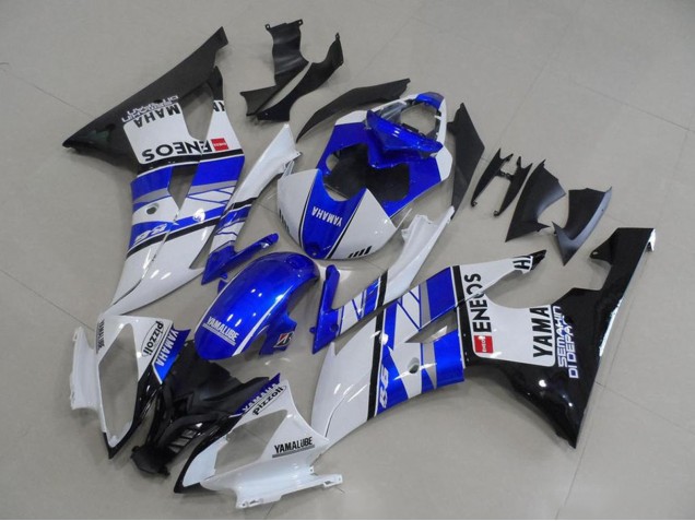 Carenados Moto Yamaha YZF R6 2008-2016 - Blanco Azul Negro Brillante ENEOS Yamalube