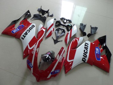 Carenados Moto Ducati 1199 2011-2014 - Blanco Rojo Tim