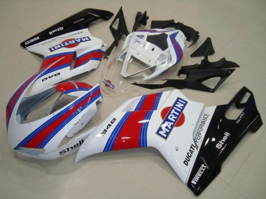 Carenados Moto Ducati 848 2007-2014 - Blanco Rojo Verde Negro Brillante Martini