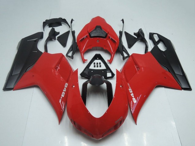 Carenados Moto Ducati 848 2007-2014 - Rojo Negro Mate OEM Estilo