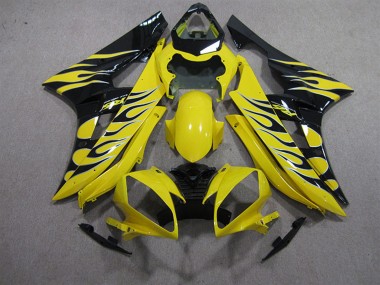 Carenados Moto Yamaha YZF R6 2006-2007 - Amarillo Negro Llama