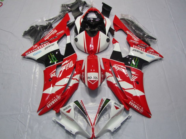 Carenados Moto Yamaha YZF R6 2008-2016 - Blanco Rojo Negro Brillante Verde Monstruo Rocol Milwaukee Maxxis