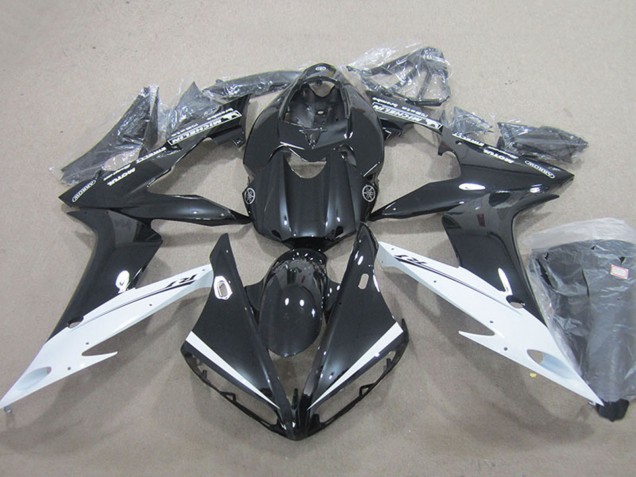 Carenados Moto Yamaha YZF R1 2004-2006 - Negro Brillante Blanco