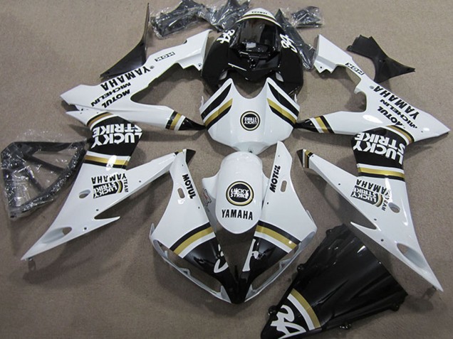 Carenados Moto Yamaha YZF R1 2004-2006 - Blanco Negro Lucky Strike