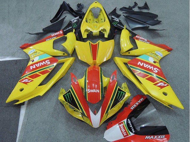 Carenados Moto Yamaha YZF R1 2007-2008 - Amarillo Rojo Negro Blanco Swan