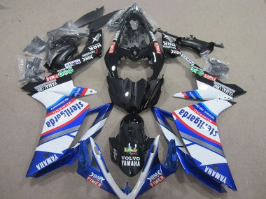 Carenados Moto Yamaha YZF R1 2007-2008 - Blanco Azul Negro Volvo Fimer Sterilgarda