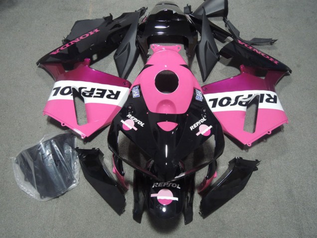 Carenados Moto Honda CBR600RR 2005-2006 - Negro Brillante Rosa Repsol