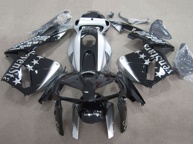 Carenados Moto Honda CBR600RR 2007-2008 - Plata Negro Brillante SevenStars