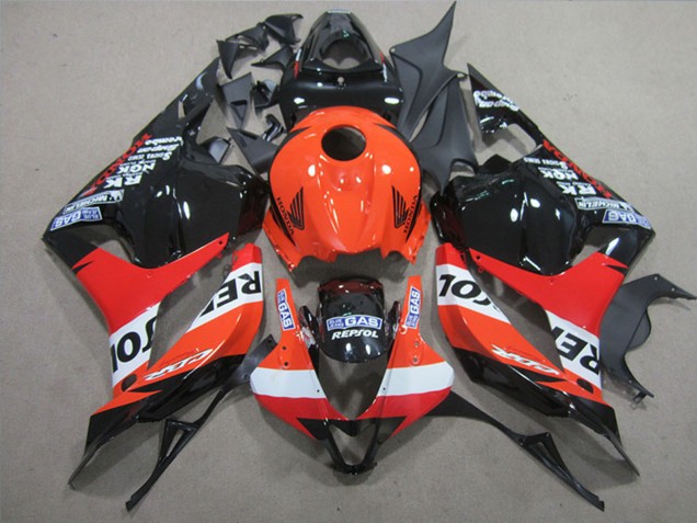 Completo Carenados Moto Honda CBR600RR 2009-2012 - Naranja Blanco Rojo Negro Brillante Repsol